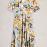 White Stuff Hazel Bias Cut Dress Blue Multi - La Vie en Rose Damesmode