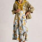 White Stuff Hazel Bias Cut Dress Blue Multi - La Vie en Rose Damesmode