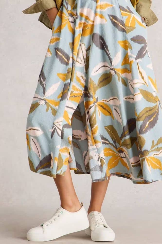 White Stuff Hazel Bias Cut Dress Blue Multi - La Vie en Rose Damesmode