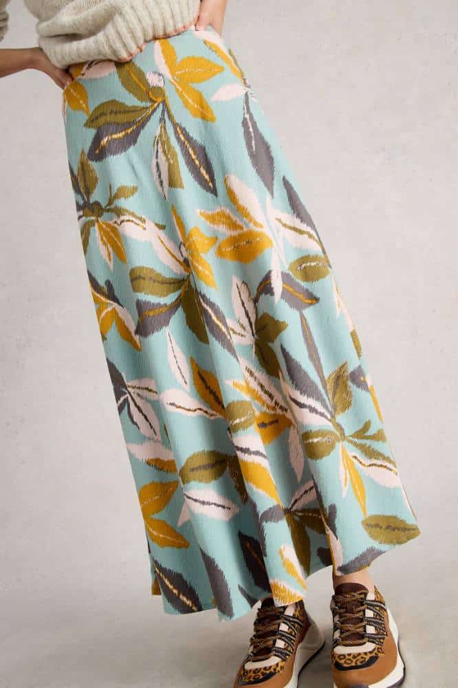 White Stuff Hope Bias Cut Maxi Skirt Blue Multi - La Vie en Rose Damesmode