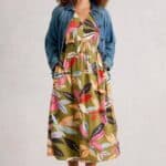 White Stuff Lucy Midi Dress Green Multi - La Vie en Rose Damesmode