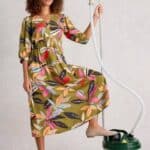 White Stuff Lucy Midi Dress Green Multi - La Vie en Rose Damesmode