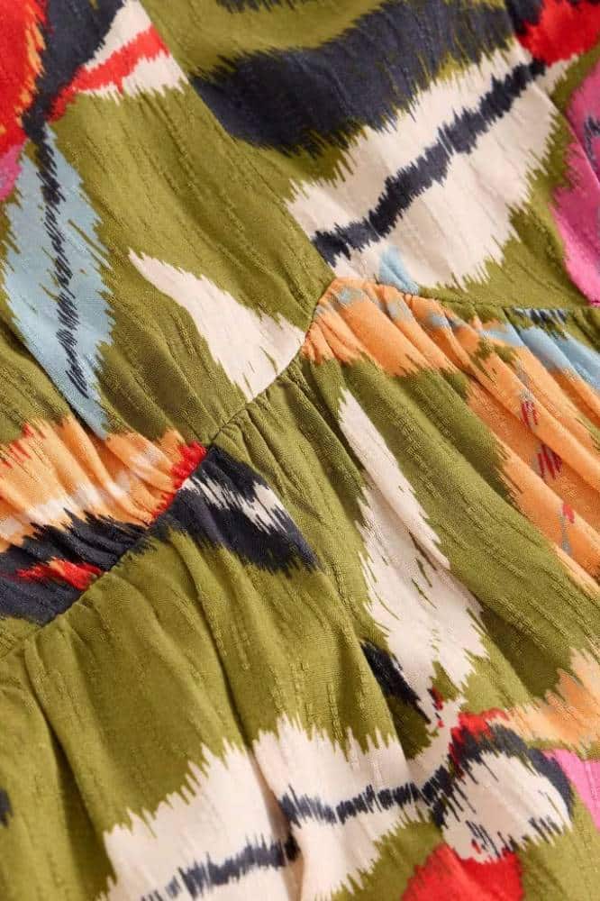 White Stuff Lucy Midi Dress Green Multi - La Vie en Rose Damesmode