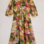 White Stuff Lucy Midi Dress Green Multi - La Vie en Rose Damesmode