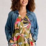 White Stuff Lucy Midi Dress Green Multi - La Vie en Rose Damesmode