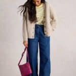 White Stuff Sally Slub Cardigan Natural Multi - La Vie en Rose Damesmode