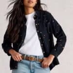 White Stuff Sophie Cord Shirt Navy Multi- La Vie en Rose Damesmode