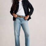 White Stuff Sophie Cord Shirt Navy Multi- La Vie en Rose Damesmode