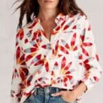 White Stuff Sophie Organic Cotton Shirt Ivory Print - La Vie en Rose Damesmode