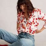 White Stuff Sophie Organic Cotton Shirt Ivory Print - La Vie en Rose Damesmode