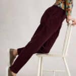 White Stuff Twister Cord Trousers Dark Plum - La Vie en Rose Damesmode