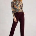 White Stuff Twister Cord Trousers Dark Plum - La Vie en Rose Damesmode