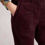 White Stuff Twister Cord Trousers Dark Plum - La Vie en Rose Damesmode
