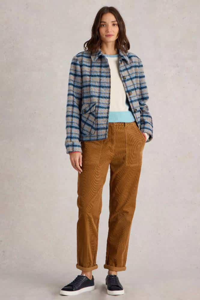 White Stuff Twister Cord Trousers Dark Tan - La Vie en Rose Damesmode