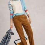 White Stuff Twister Cord Trousers Dark Tan - La Vie en Rose Damesmode