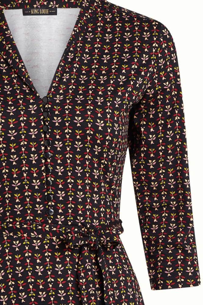 King Louie Emmy Dress Jangle Black - La Vie en Rose Damesmode (1)