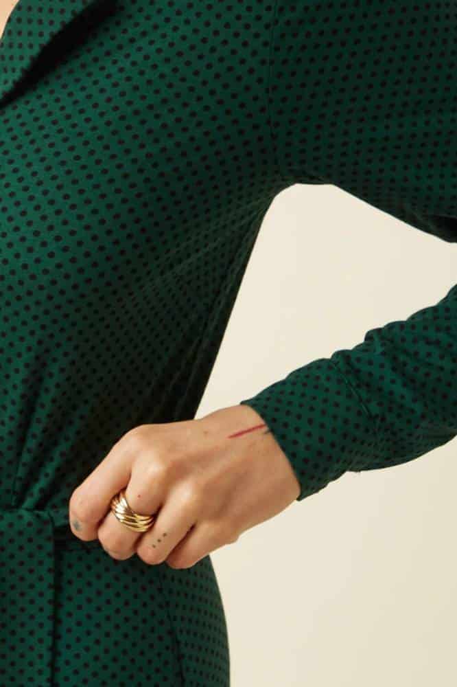 King Louie Lola Dress Piper Botanical Green - La Vie en Rose Damesmode