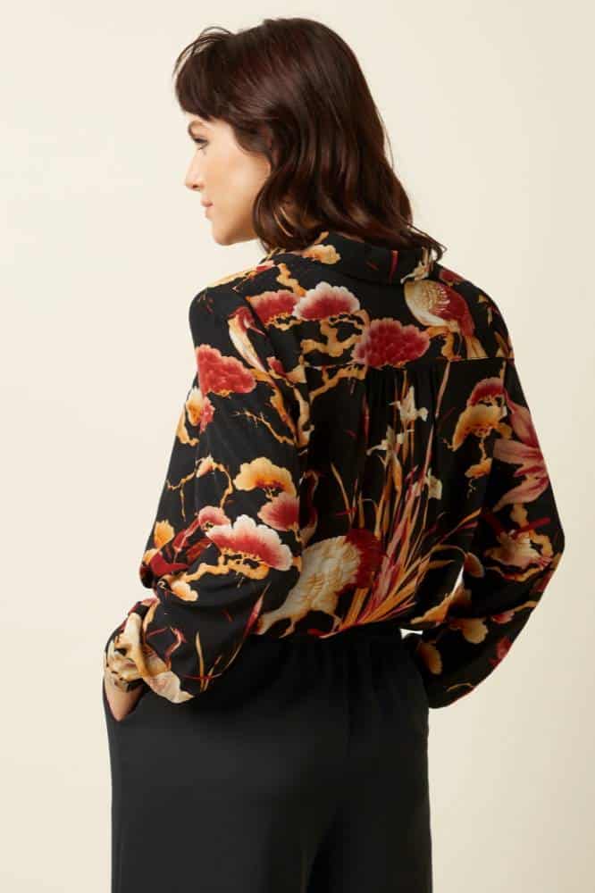 King Louie Maisie Blouse Neve Black - La Vie en Rose Damesmode