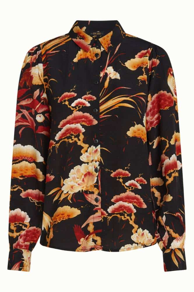 King Louie Maisie Blouse Neve Black - La Vie en Rose Damesmode