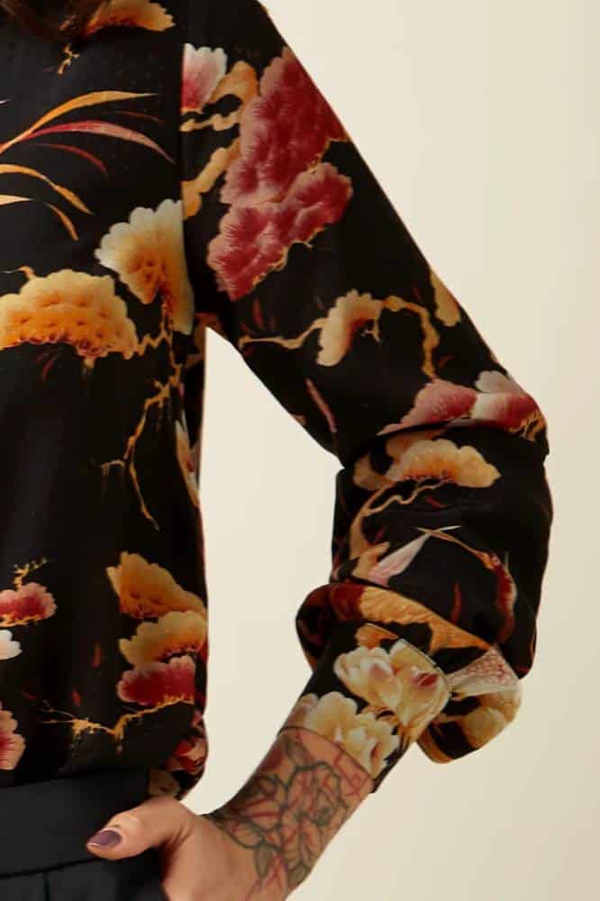 King Louie Maisie Blouse Neve Black - La Vie en Rose Damesmode