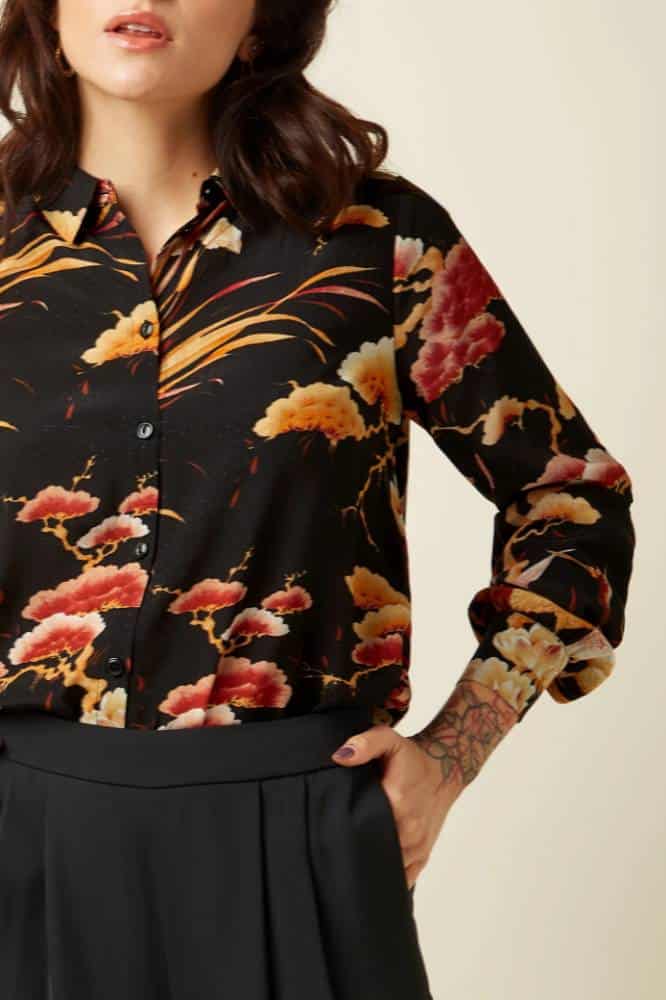 King Louie Maisie Blouse Neve Black - La Vie en Rose Damesmode