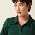 King Louie Maisie Blouse Piper Botanical Green - La Vie en Rose Damesmode