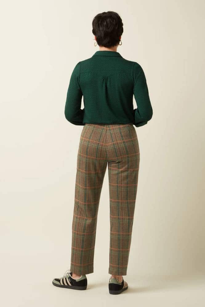 King Louie Maisie Blouse Piper Botanical Green - La Vie en Rose Damesmode