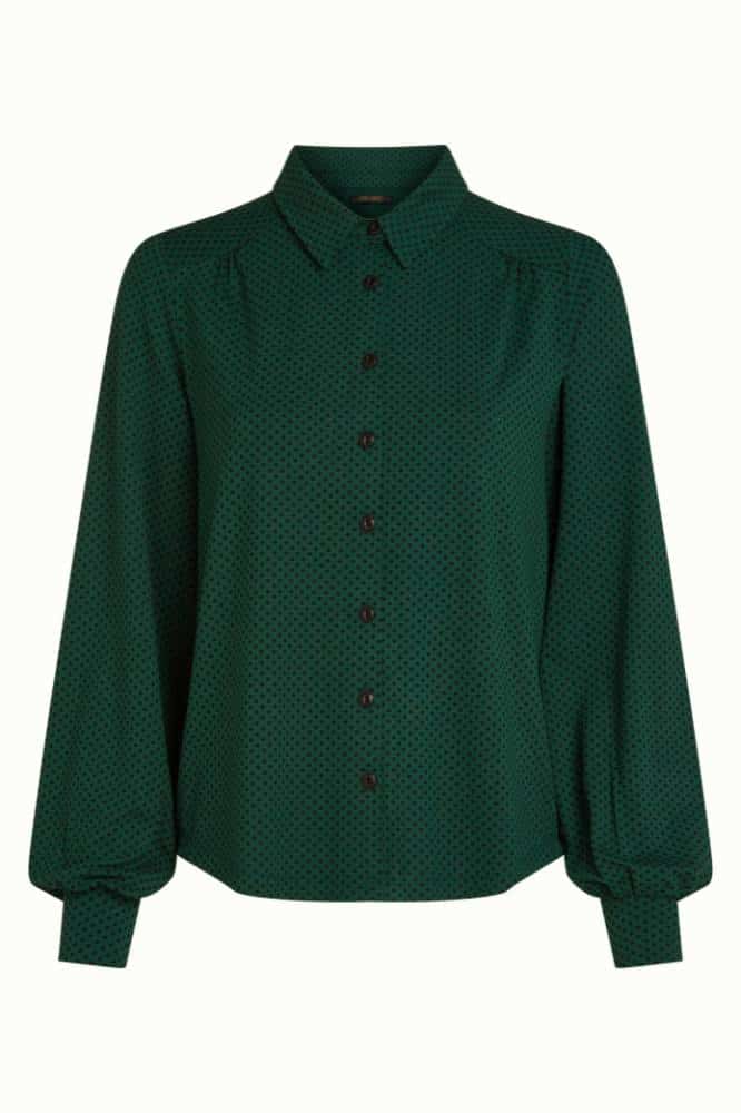 King Louie Maisie Blouse Piper Botanical Green - La Vie en Rose Damesmode