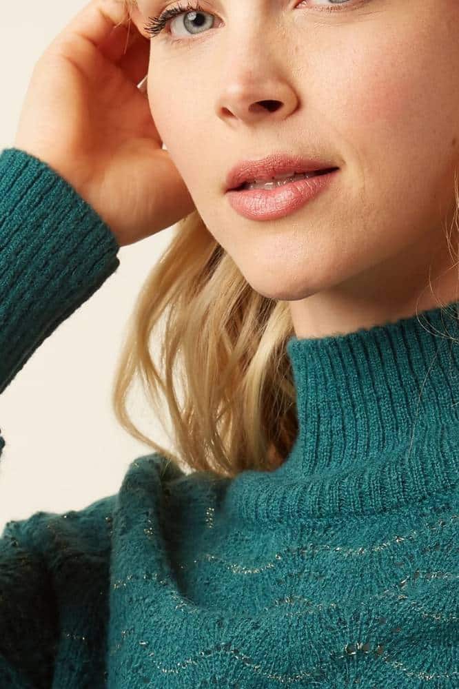 King Louie Michelle Top Giselle Spruced Green - La Vie en Rose Damesmode