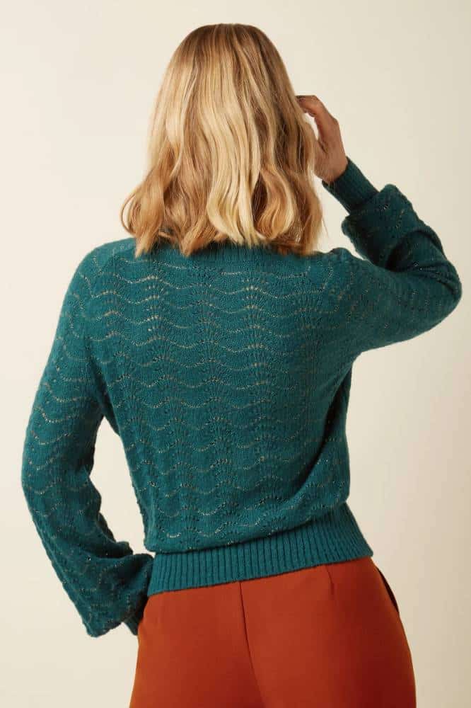 King Louie Michelle Top Giselle Spruced Green - La Vie en Rose Damesmode