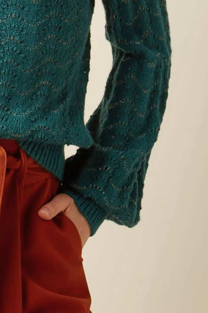 King Louie Michelle Top Giselle Spruced Green - La Vie en Rose Damesmode