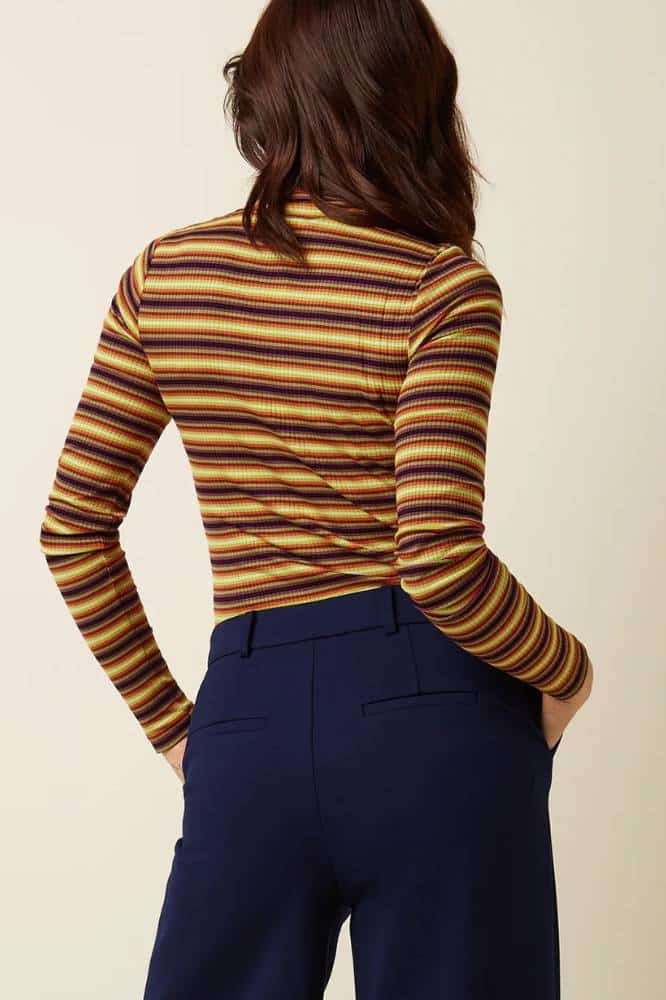 King Louie Rollneck Top Eira Stripe Multi Color - La Vie en Rose Damesmode