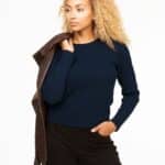 Roosenstein Wolke Liv Merino Rib Trui Navy - La Vie en Rose Damesmode