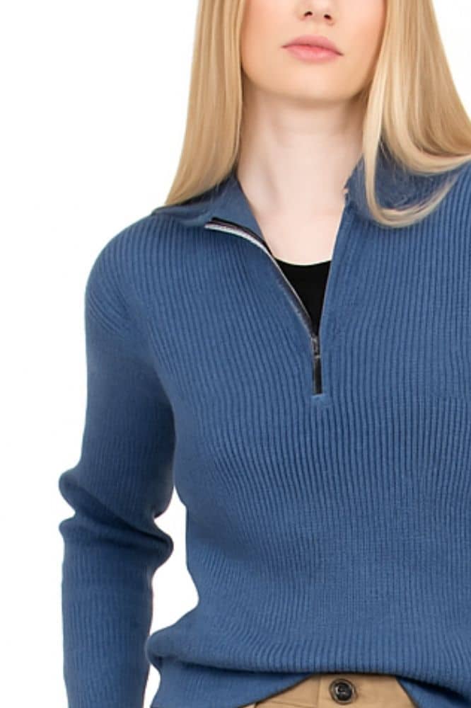 Roosenstein Wolke Robin Merino Rip Half Zip Jeans - La Vie en Rose Damesmode