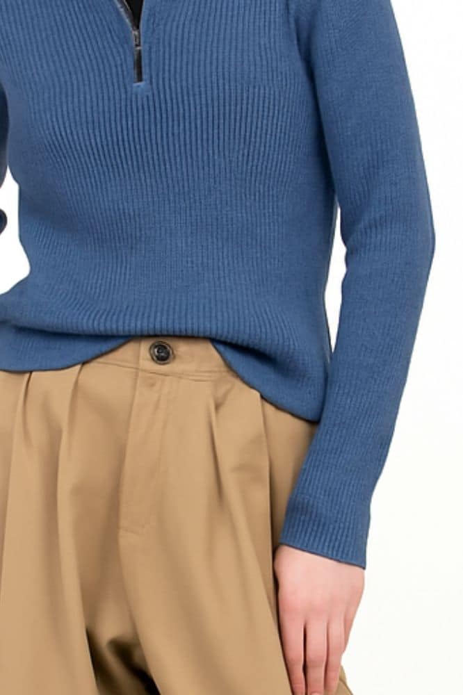 Roosenstein Wolke Robin Merino Rip Half Zip Jeans - La Vie en Rose Damesmode