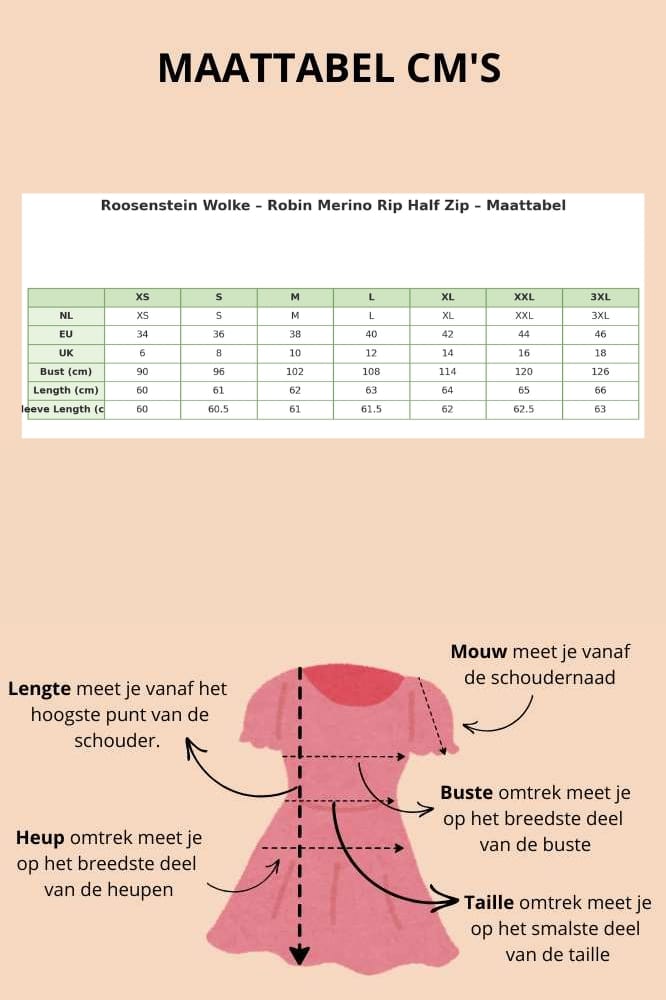 Roosenstein Wolke Robin Merino Rip Half Zip Sand - La Vie en Rose Damesmode