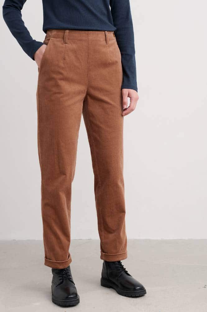 Seasalt Cornwall Crackington Trousers Dark Flax - La Vie en Rose Damesmode