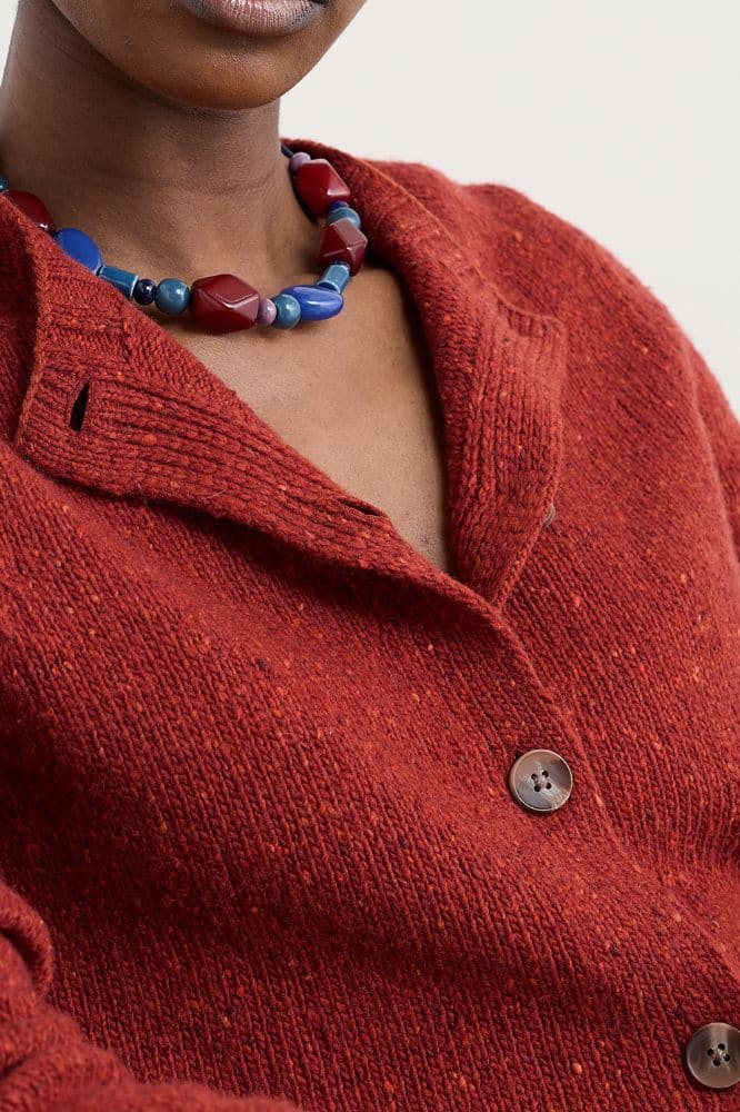 Seasalt Cornwall Dawson Pick Cardigan Merino Red Sail - La Vie en Rose Damesmode