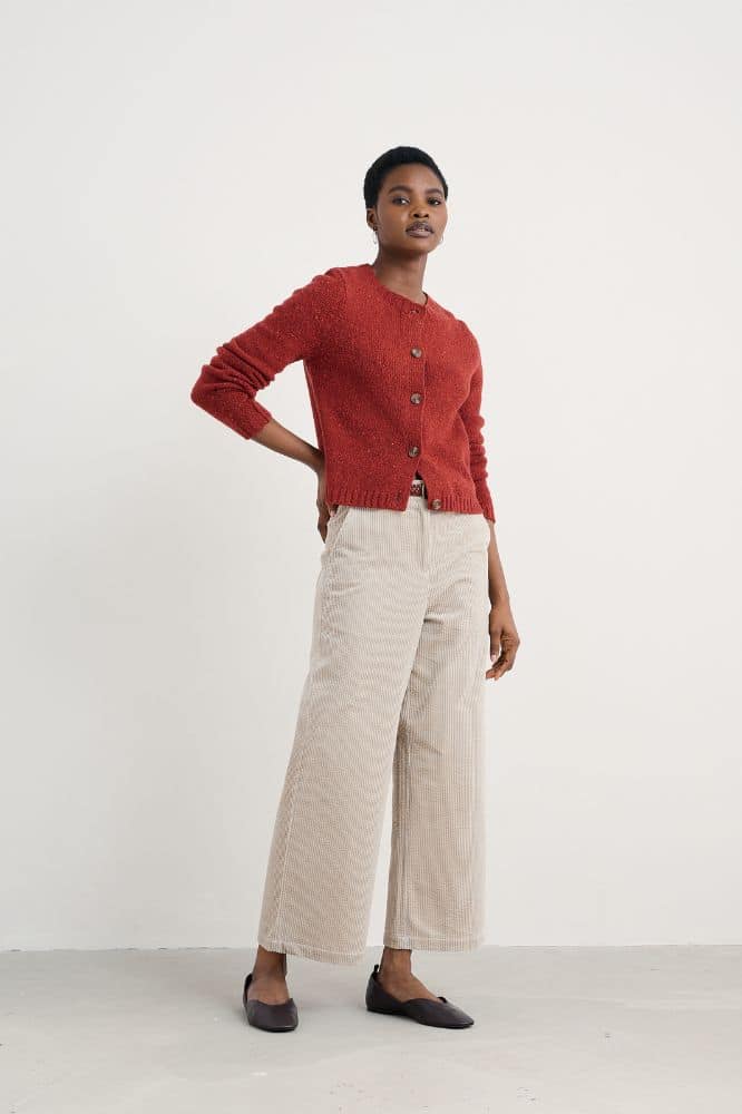 Seasalt Cornwall Dawson Pick Cardigan Merino Red Sail - La Vie en Rose Damesmode