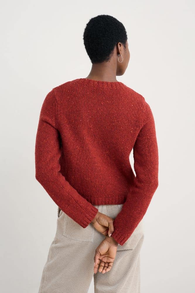 Seasalt Cornwall Dawson Pick Cardigan Merino Red Sail - La Vie en Rose Damesmode