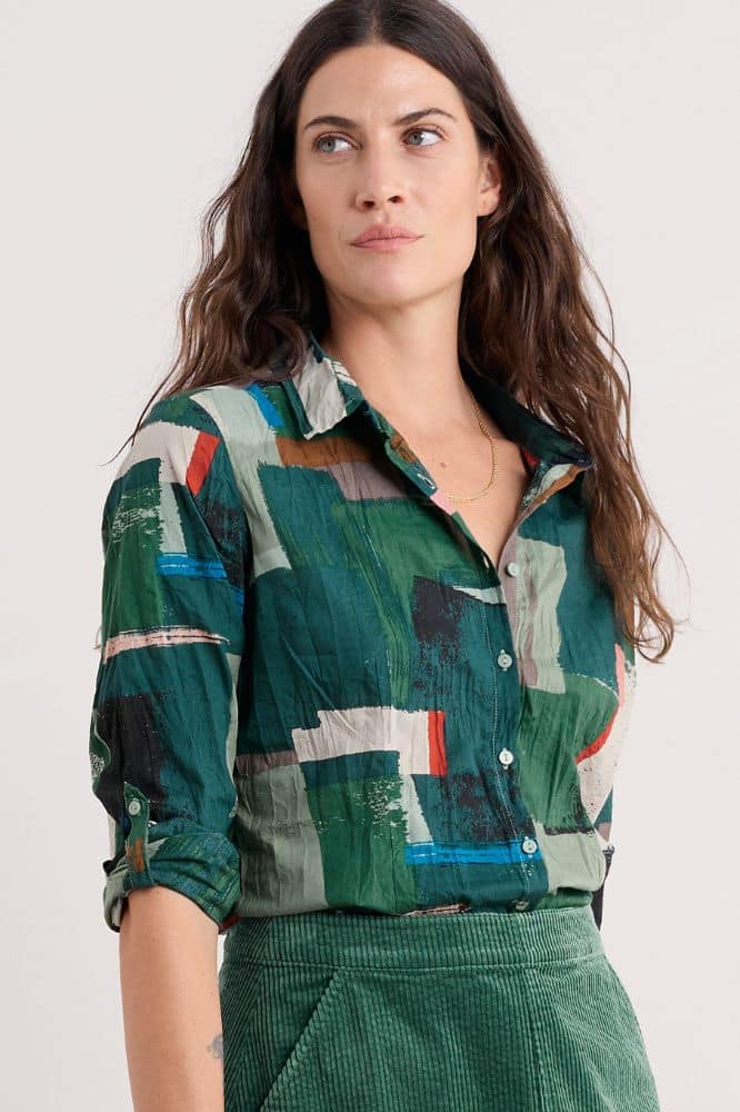 Seasalt Cornwall Larissa Shirt Aerial Field Coppice - La Vie en Rose Damesmode