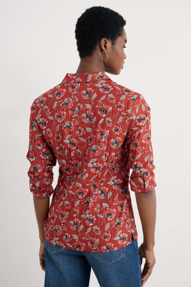 Seasalt Cornwall Larissa Shirt Artist Camellia Red Sail - La Vie en Rose Damesmode (1)