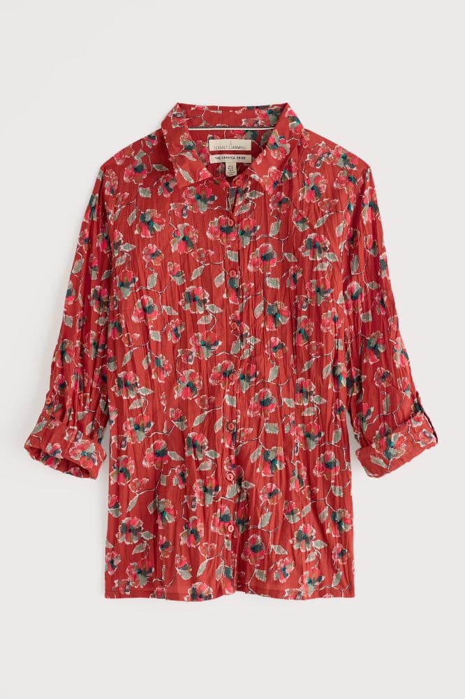 Seasalt Cornwall Larissa Shirt Artist Camellia Red Sail - La Vie en Rose Damesmode (1)