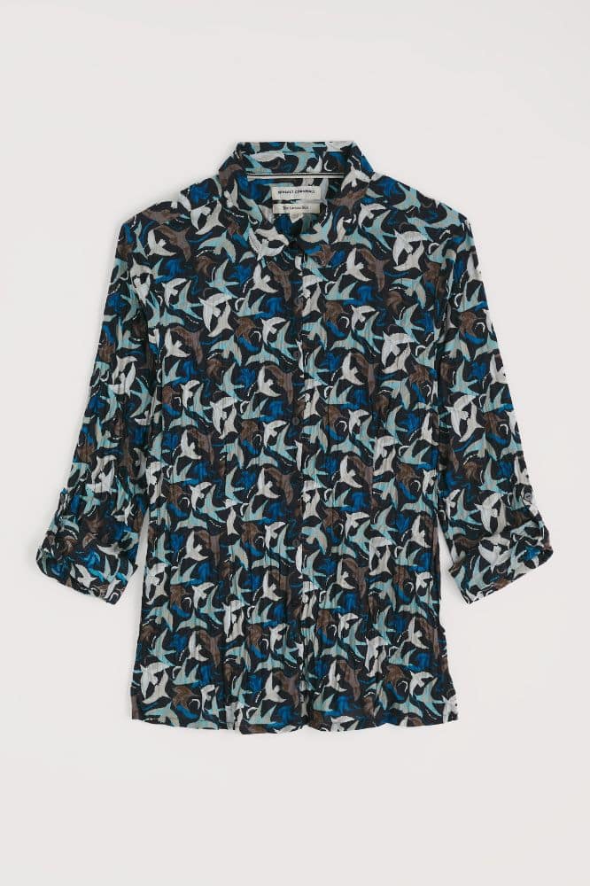 Seasalt Cornwall Larissa Shirt Swooping Birds Onyx- La Vie en Rose Damesmode
