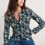 Seasalt Cornwall Larissa Shirt Swooping Birds Onyx- La Vie en Rose Damesmode