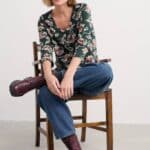 Seasalt Cornwall Studio Glass Top Artist Camellia Coppice - La Vie en Rose Damesmode