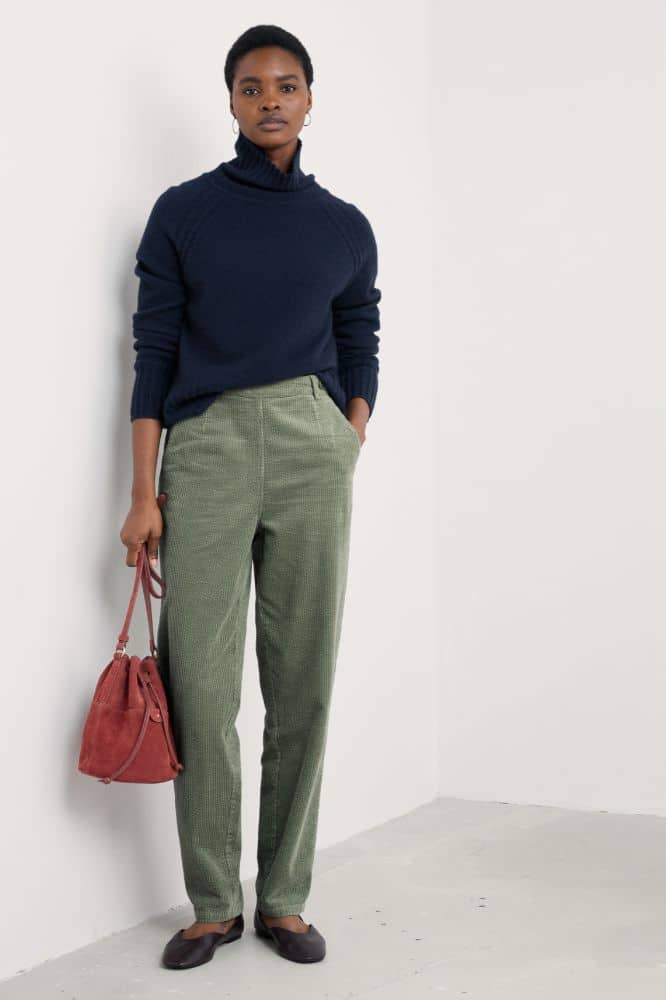 Seasalt Cornwall Trethornes Trouser Dusky Green - La Vie en Rose Damesmode