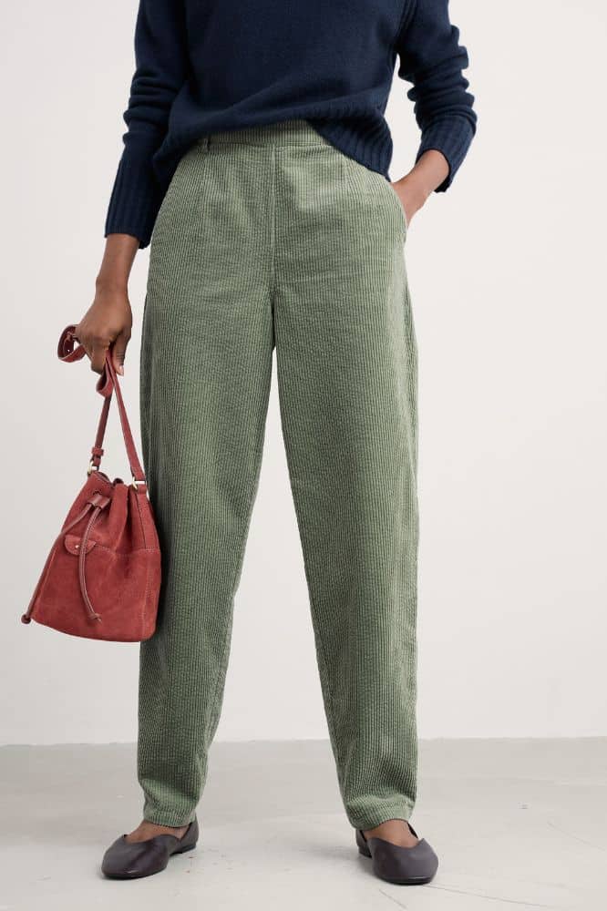 Seasalt Cornwall Trethornes Trouser Dusky Green - La Vie en Rose Damesmode