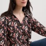 Seasalt Cornwall Wavecrest Jersey Shirt (GOTS) Swooping Birds Onyx - La Vie en Rose Damesmode