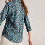 White Stuff Annie Jersey Shirt Blue Print - La Vie en Rose Damesmode